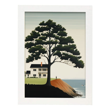 Lamina Nacnic Casa en Línea de Costo en Paisaje Ecléctico