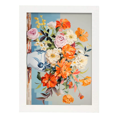 Lamina Nacnic de Flora Abundante en Jarrón Ecléctico