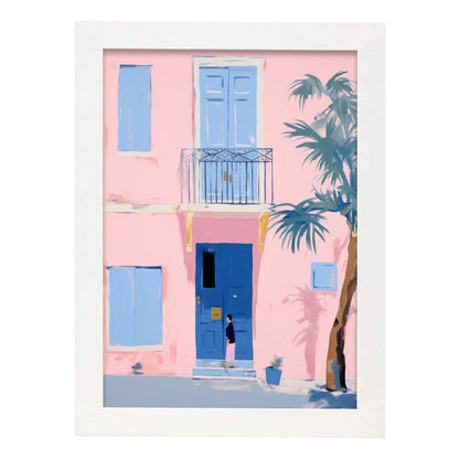 Lamina Nacnic Casa Rosa para sala de estar o dormitorio