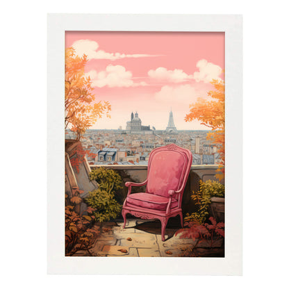 Lamina Nacnic Sofá de la Ciudad en Rosa Ecléctico