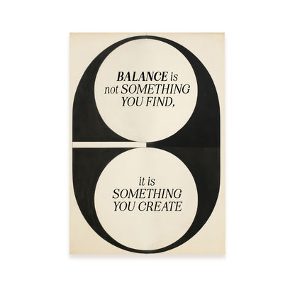 Lámina Nacnic El Equilibrio es Algo en Tipografía Ecléctica
