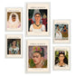 Set de 6 láminas con retratos icónicos de Frida Kahlo en estilo expresionista para decorar salón, dormitorio o estudio artístico – 2 grandes y 4 medianos