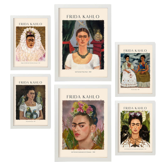 Set de 6 láminas de Frida Kahlo