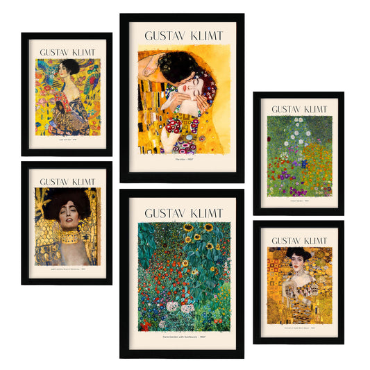 Set de 6 láminas de Klimt