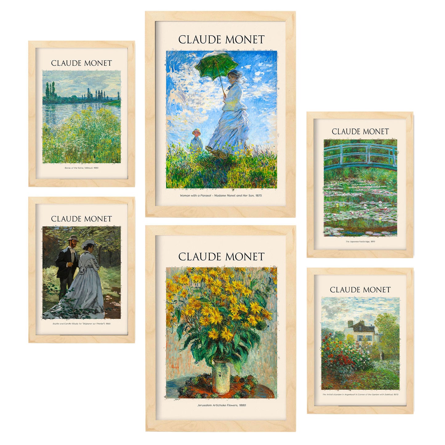 Set de 6 Láminas Monet