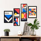 Nacnic Set de 6 Laminas en Estilo Bauhaus con Diseño Geométrico