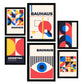 Nacnic Set de 6 Láminas Estilo Bauhaus con Diseño Geométrico