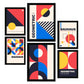 Nacnic Set de 6 Laminas Estilo Bauhaus con Diseño Geométrico