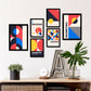 Nacnic Set de 6 Laminas Estilo Bauhaus con Diseño Geométrico