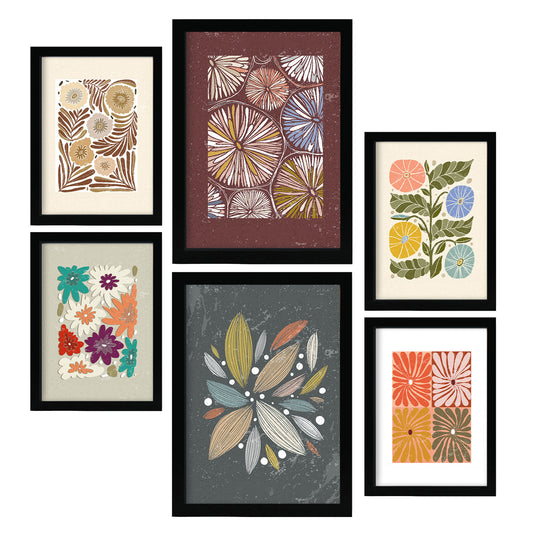 Nacnic Set de 6 Laminas Étnicas de Pétalos