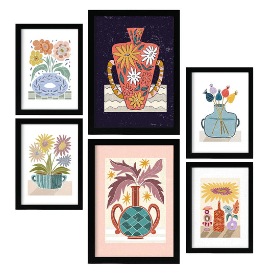 Nacnic Set de 6 Laminas Étnicas con Jarrón