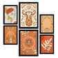 Nacnic Set de 6 Laminas Estilo Groovy con Estampados de Naranja