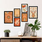 Nacnic Set de 6 Laminas Estilo Groovy con Estampados de Naranja