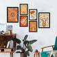 Nacnic Set de 6 Laminas Estilo Groovy con Estampados de Naranja