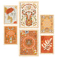 Nacnic Set de 6 Laminas Estilo Groovy con Estampados de Naranja