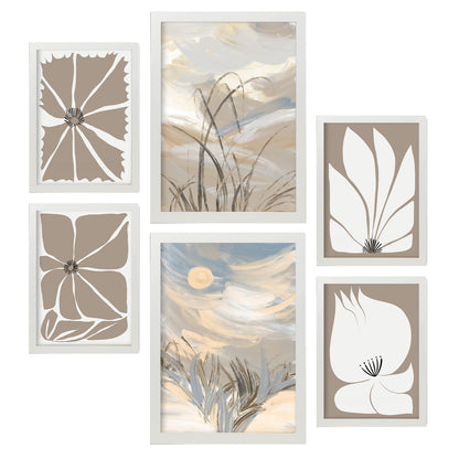 Nacnic Set de 6 Láminas de Naturaleza Latente y Paisajes Abstractos