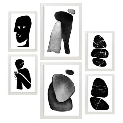 Nacnic Set de 6 Láminas de Amantes Abstractos