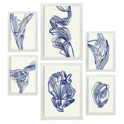 Nacnic Set de 6 Posters Atractivos en Resúmenes de Forma Estampados Decorativos