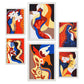 Nacnic Set de 6 Láminas Abstractas Femeninas en Dominio Fascinante