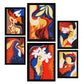 Nacnic Set de 6 Laminas de Collage Delicado en Abstracto Femenino