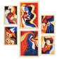 Nacnic Set de 6 Láminas de Encanto Atractivo en Abstracto Femenino
