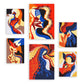 Nacnic Set de 6 Láminas de Encanto Atractivo en Abstracto Femenino
