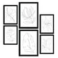 Nacnic Set de 6 Láminas Abstractas de Flores Estéticas