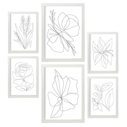Nacnic Set de 6 Láminas Abstractas de Flores
