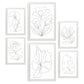 Nacnic Set de 6 Láminas Abstractas de Flores
