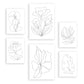 Nacnic Set de 6 Láminas Abstractas de Flores