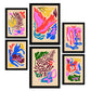 Nacnic Set de 6 Láminas en Abstracto de Flores Estéticas