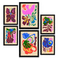 Nacnic Set de 6 Laminas Pintorescas y Abstractas de Flores