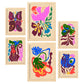Nacnic Set de 6 Laminas Pintorescas y Abstractas de Flores
