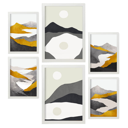 Nacnic Set de 6 Láminas de Montaña y Paisajes Estéticos