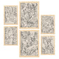 Nacnic Set de 6 Láminas Abstractas de Flores con Volantes