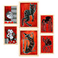 Set de 6 Láminas Nacnic de Criaturas y Animales Abstractos