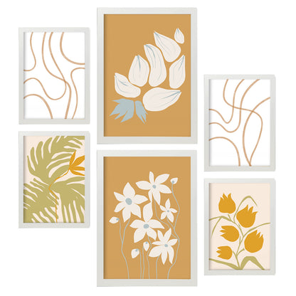 Conjunto Nacnic de 6 Láminas de Flores Abstractas
