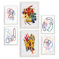 Nacnic Set de 6 Láminas de Arte Abstracto de Flores