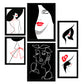 Set de 6 Láminas Belleza de Dotación Abstracto Femenino de Nacnic