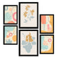 Nacnic Set de 6 Láminas Estilo Ético 2 con Flores Abstractas