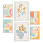 Nacnic Set de 6 Láminas Estilo Ético 2 con Flores Abstractas