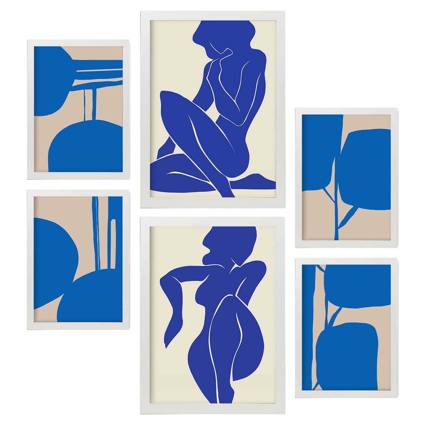 Nacnic Set de 6 Cuerpo de temple 2 Posters. En Abstracto femenino. Estampados decorativos estéticos para su sala de estar, dormitorio, hogar Tamaños A4 y A3