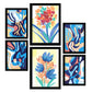 Conjunto de 6 Láminas de Nacnic de Flora Abstracta