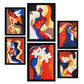 Nacnic Set de 6 Láminas de Arte Rococo Abstracto Femenino