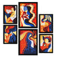 Nacnic Set de 6 Láminas de Arte Rococó Abstracto Femenino