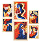 Nacnic Set de 6 Láminas de Arte Rococó Abstracto Femenino