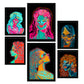 Nacnic Set de 6 Láminas Abstractas Femeninas en Tonos de Belleza