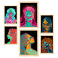 Nacnic Set de 6 Láminas Abstractas Femeninas en Tonos de Belleza
