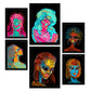 Nacnic Set de 6 Láminas Abstractas Femeninas en Tonos de Belleza