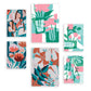 Nacnic Set de 6 Láminas de Flores Abstractas en Verdes Rosados